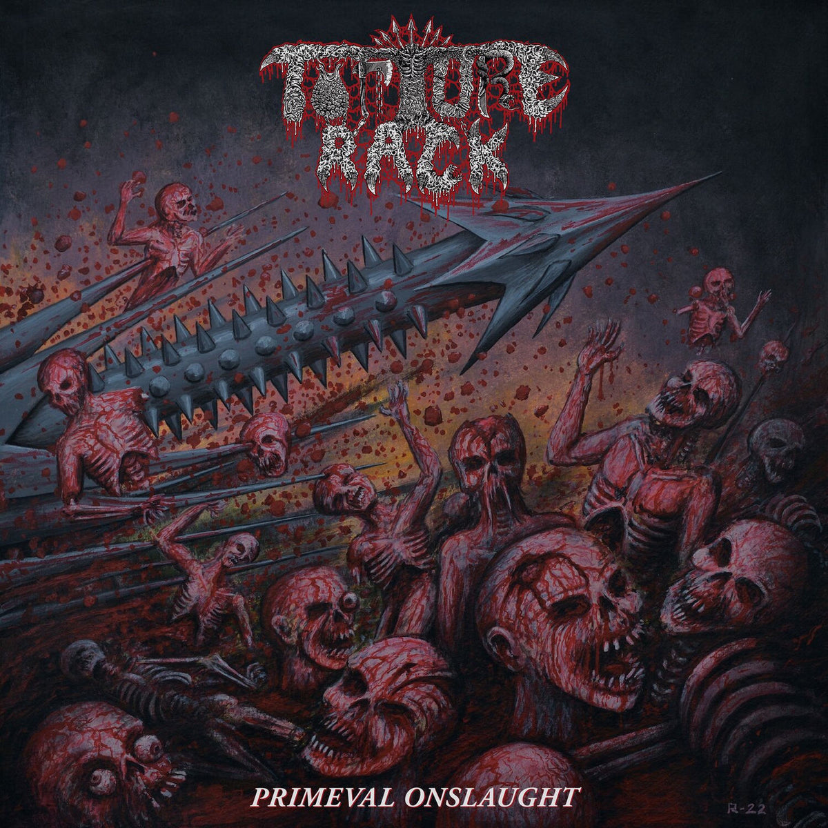 Torture Rack – Primeval Onslaught vinyl record cover