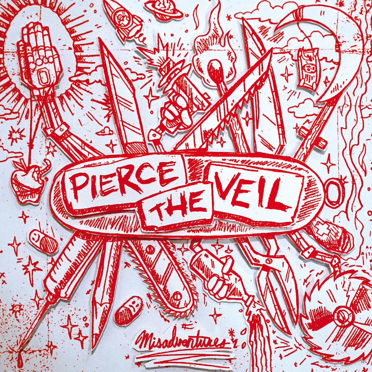 Pierce the Veil – Misadventures (10th Anniversary Edition) (Coloured Vinyl / Deluxe) vinyl record cover