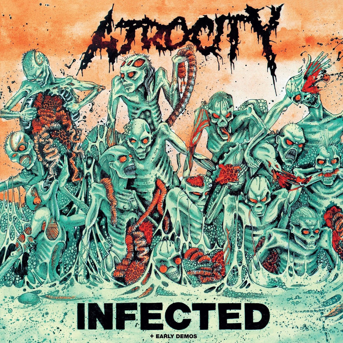 Atrocity – Infected & Early Demos vinyl record cover
