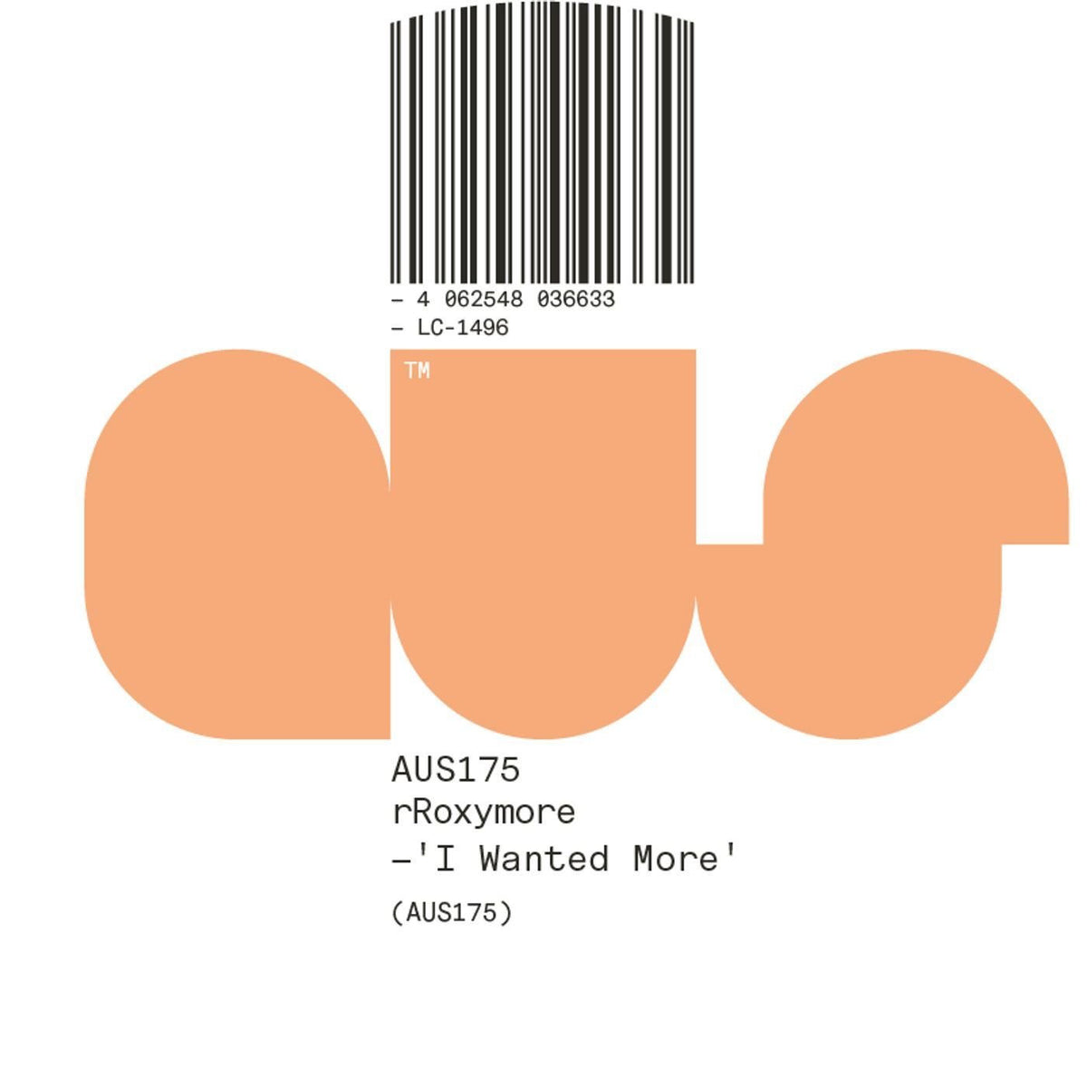 Rroxymore – 'I Wanted More' EP vinyl cover