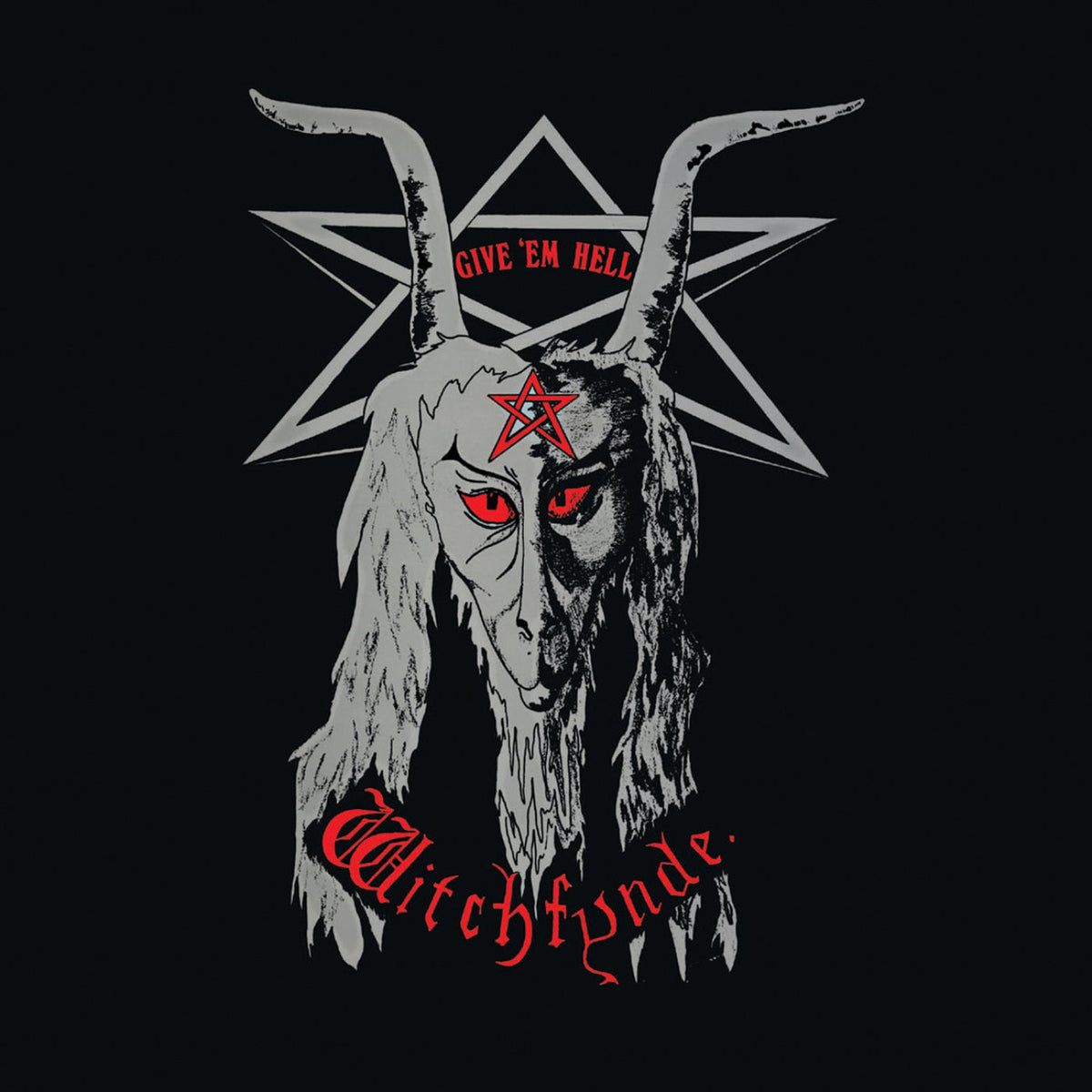 Witchfynde – Give 'Em Hell vinyl record cover