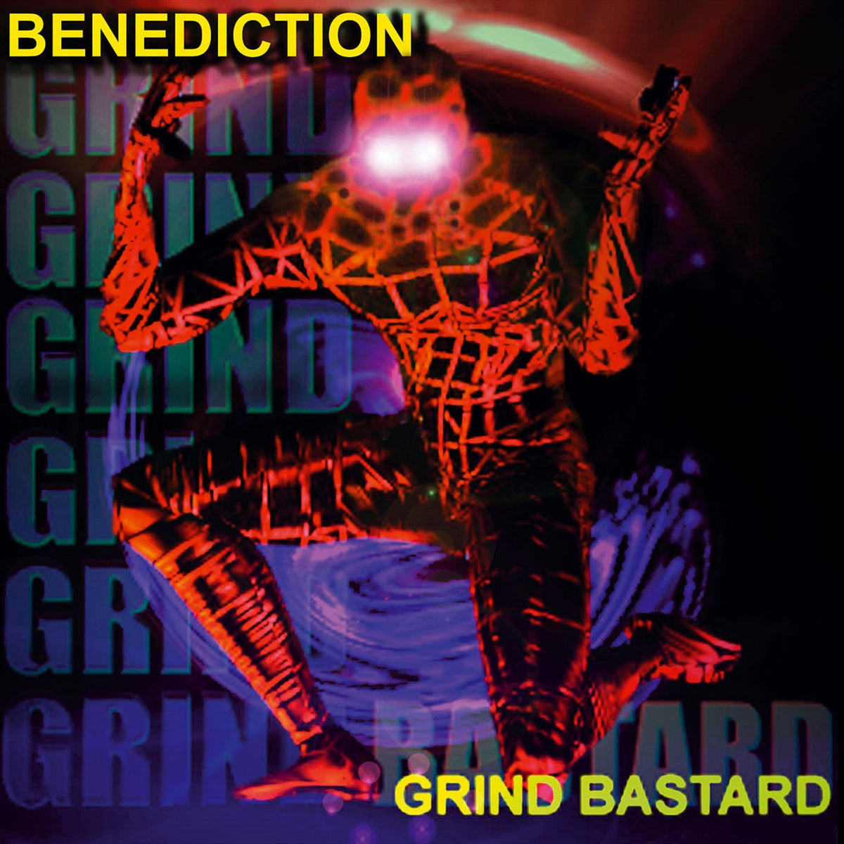 Benediction – Grind Bastard (Purple Vinyl) (2LP) vinyl record cover