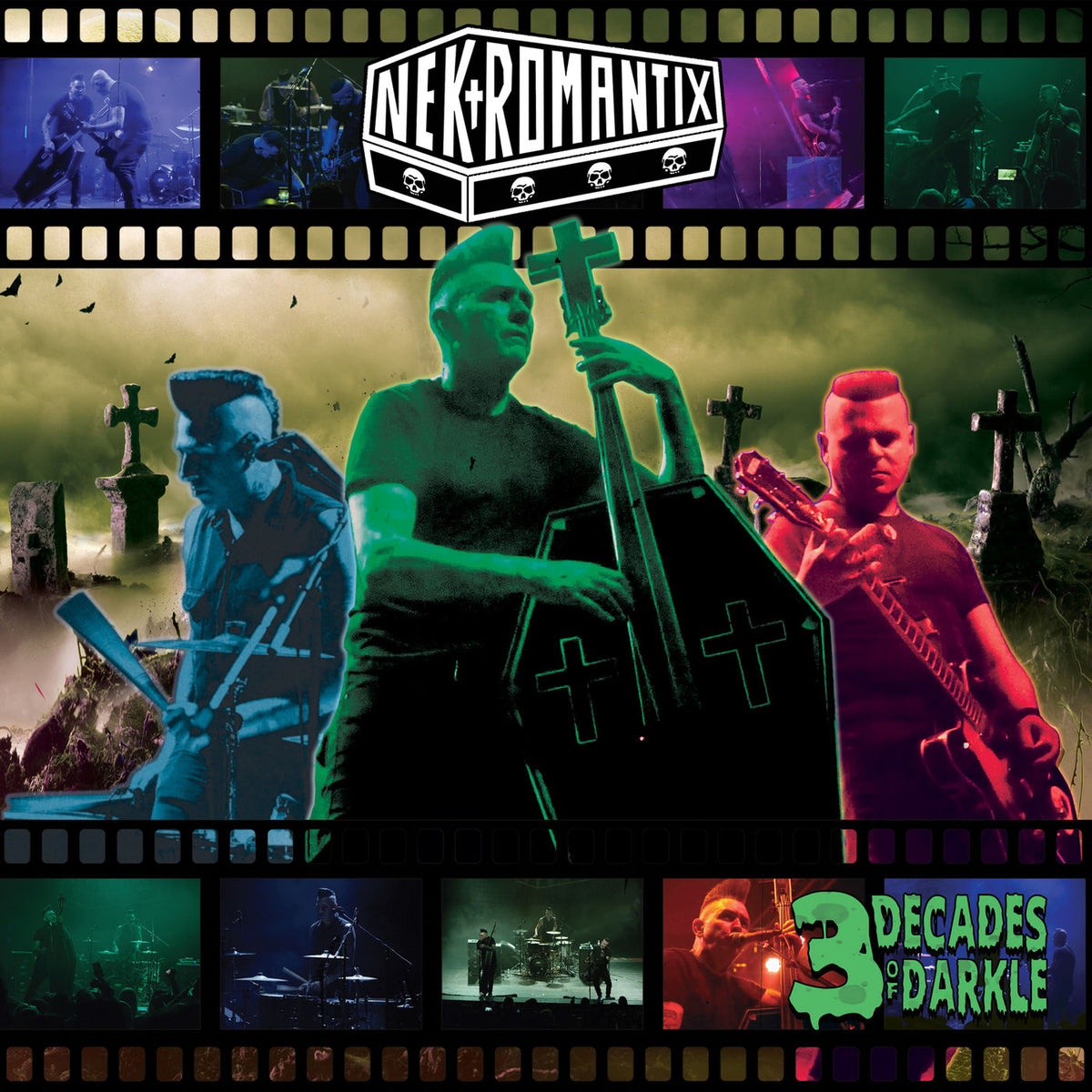 Nekromantix – 3 Decades of Darkle - Live vinyl cover