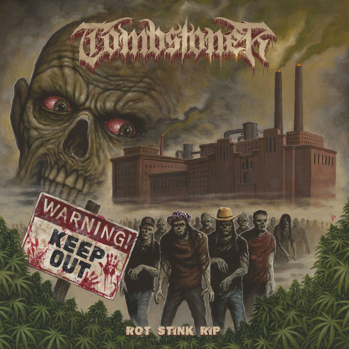 Tombstoner – Rot Stink Rip (Yellow Vinyl) vinyl record cover