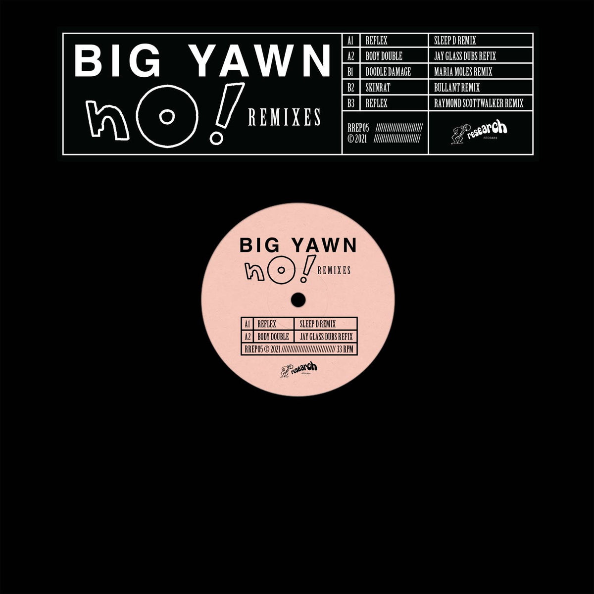 Big Yawn – No! Remixes vinyl record cover