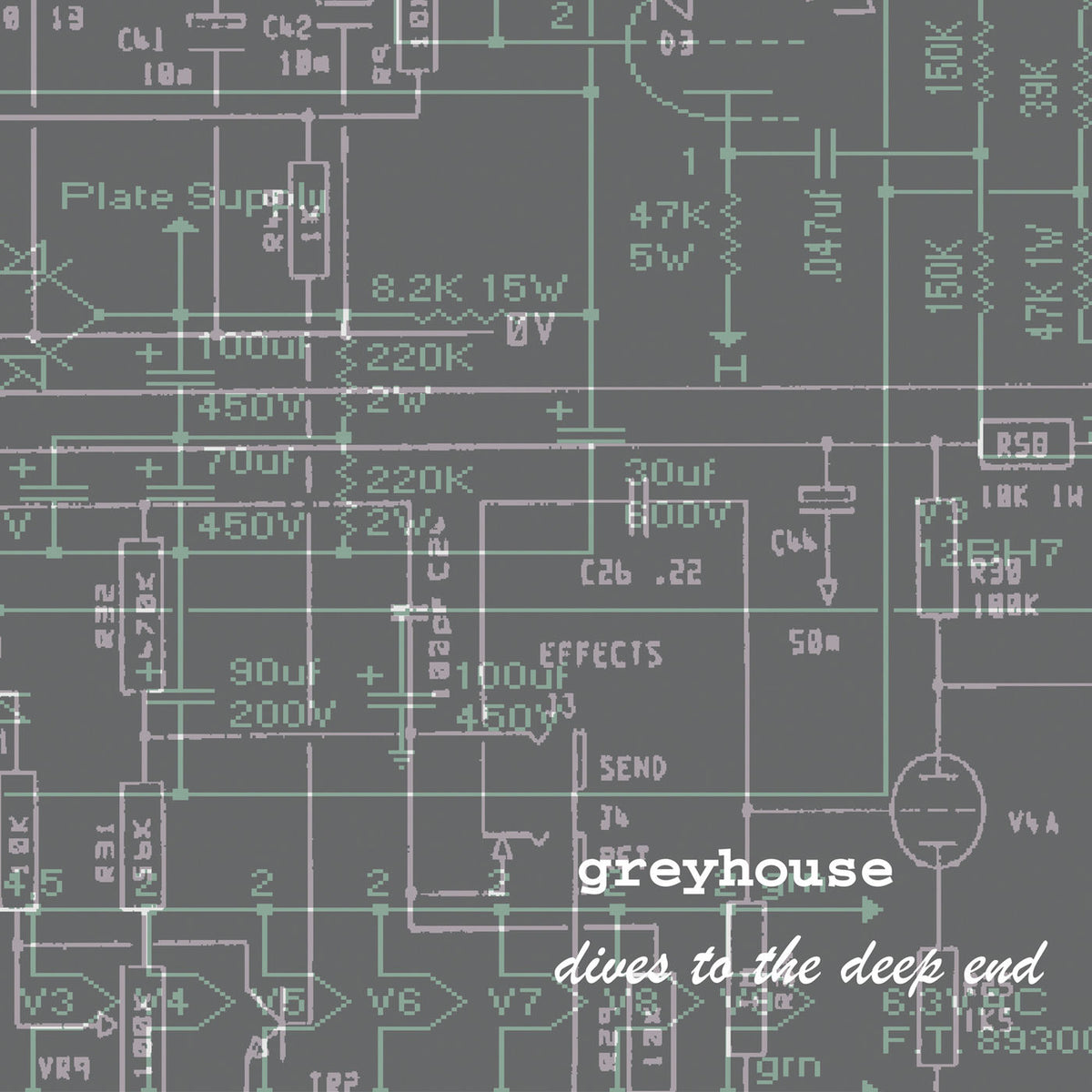 Greyhouse – Dives to the Deep End vinyl record cover