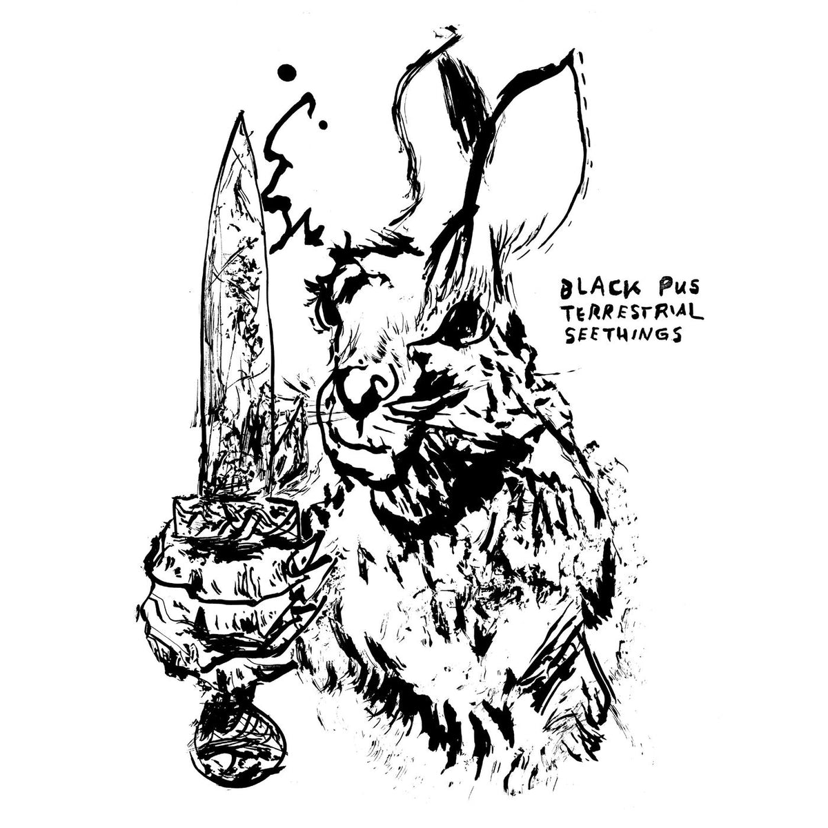 Black Pus – Terrestrial Seethings (SILVER BULLET VINYL, LIMITED, INDIE-RETAIL EXCLUSIVE) vinyl record cover
