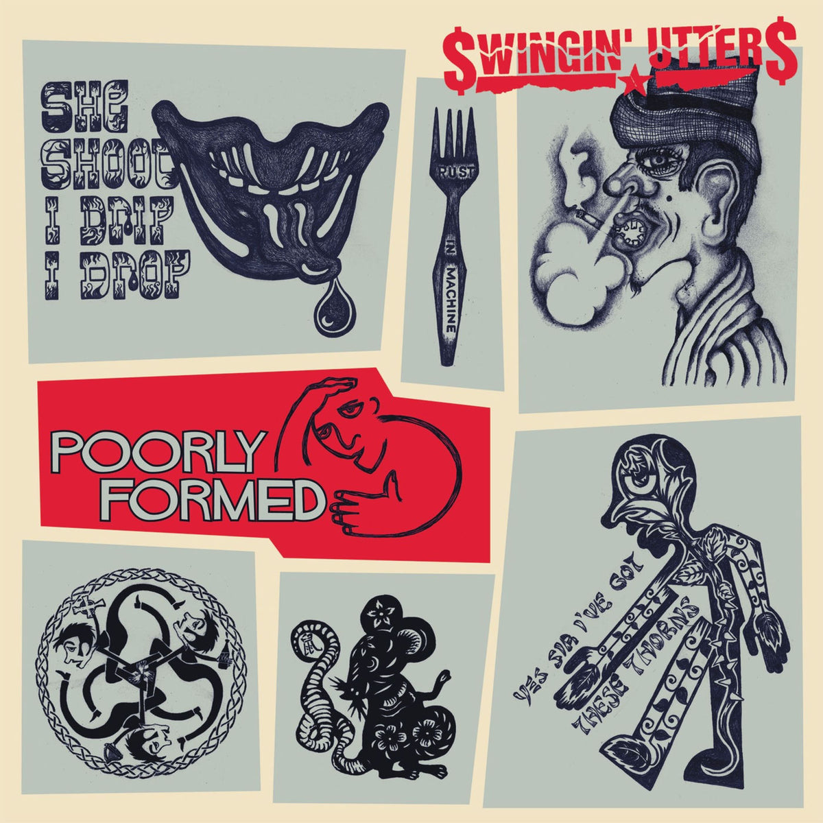 Swingin' Utters – Poorly Formed vinyl record cover