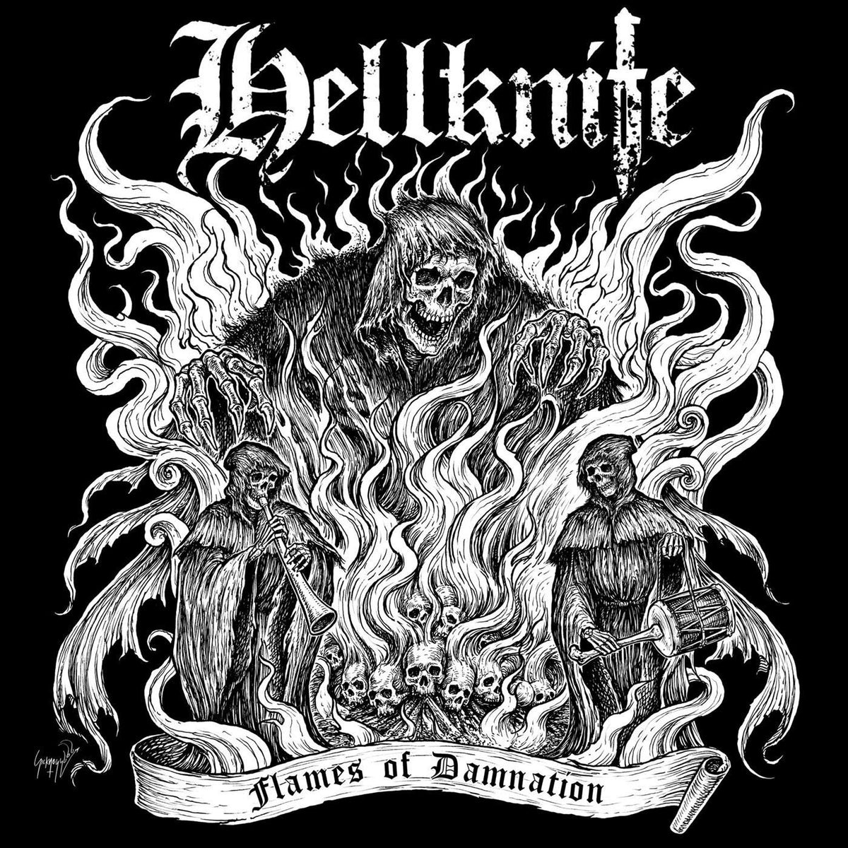 Hellknife – Flames of Damnation vinyl record cover