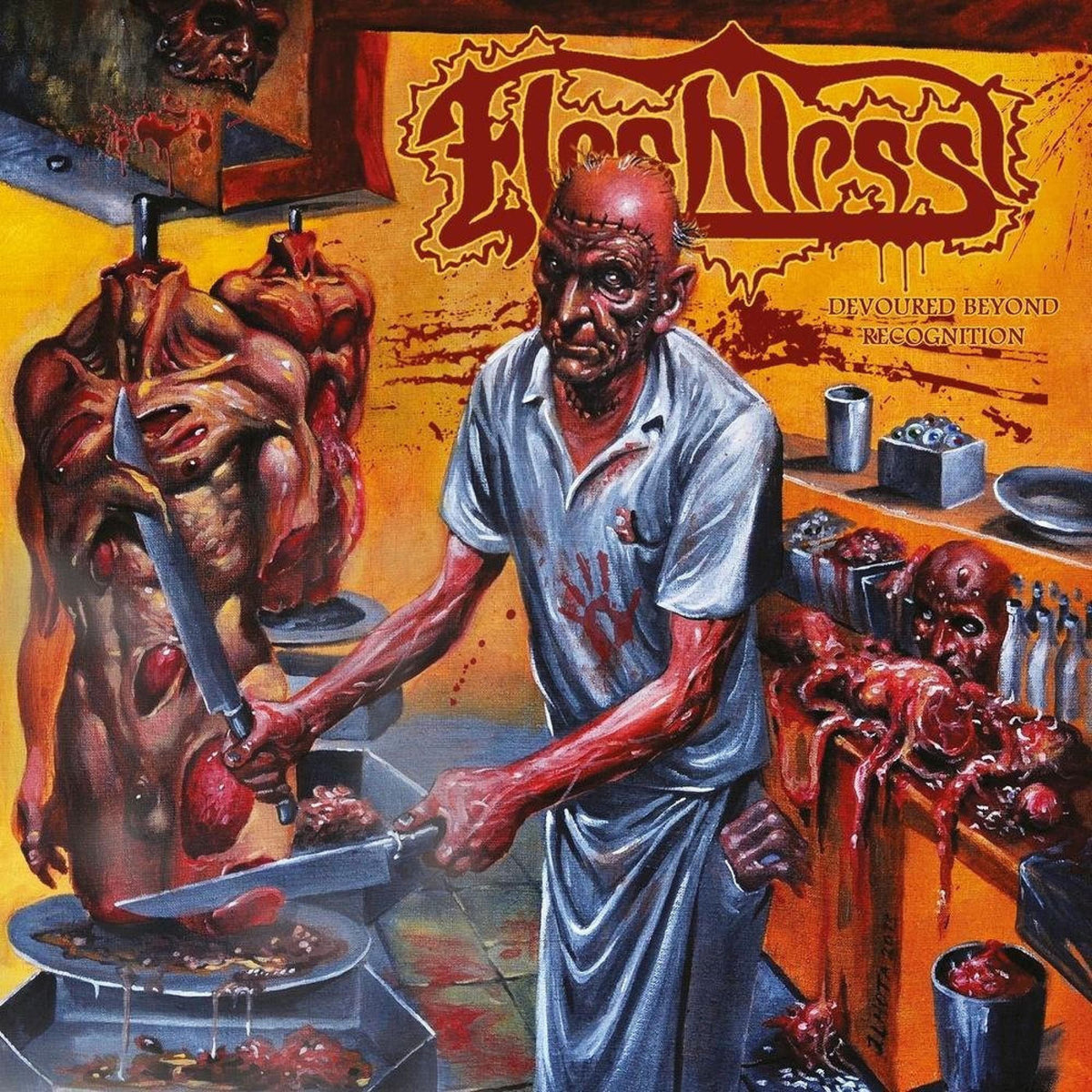 Fleshless – Devoured Beyond Recognition vinyl record cover