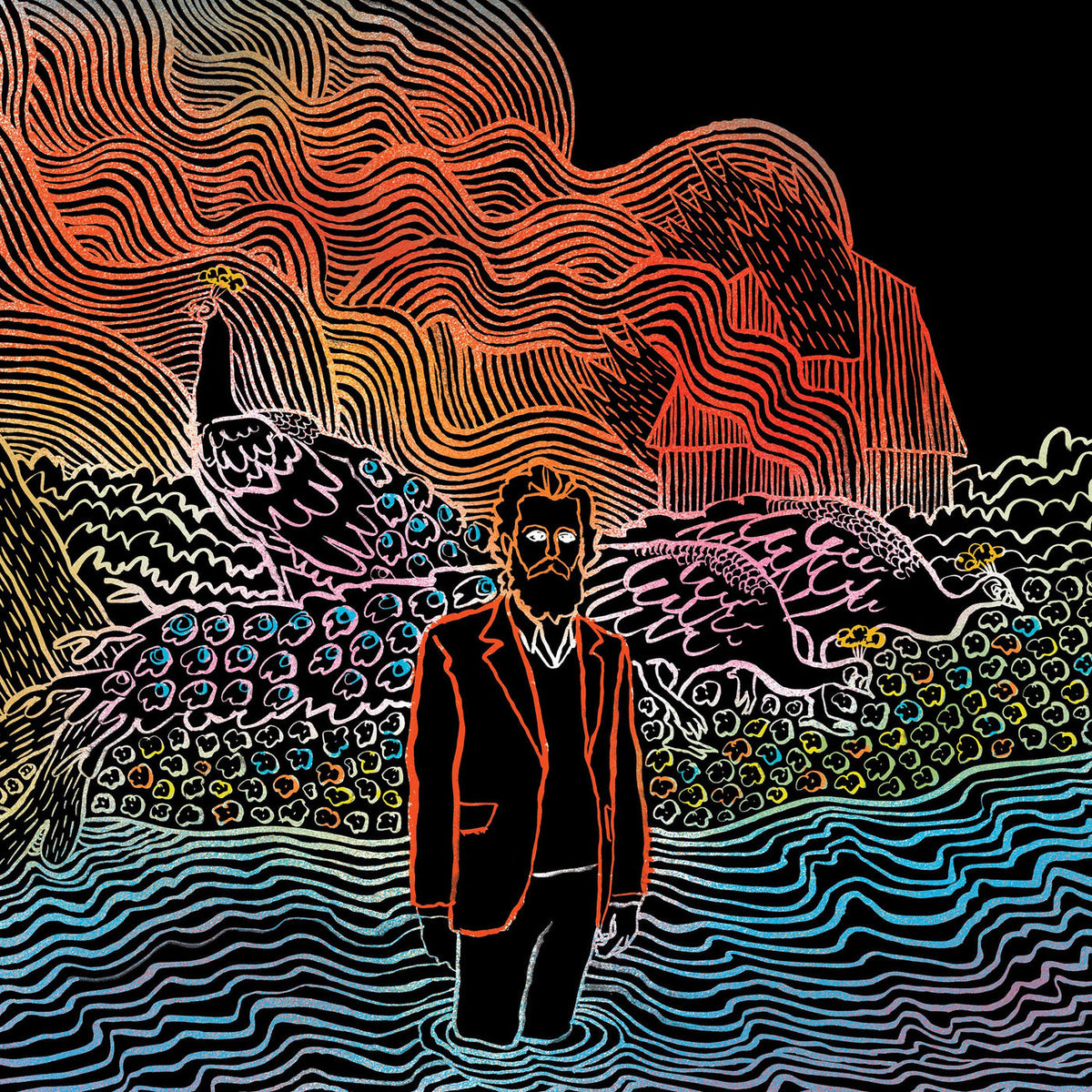 Iron & Wine – Kiss Each Other Clean (Opaque Pink) vinyl record cover