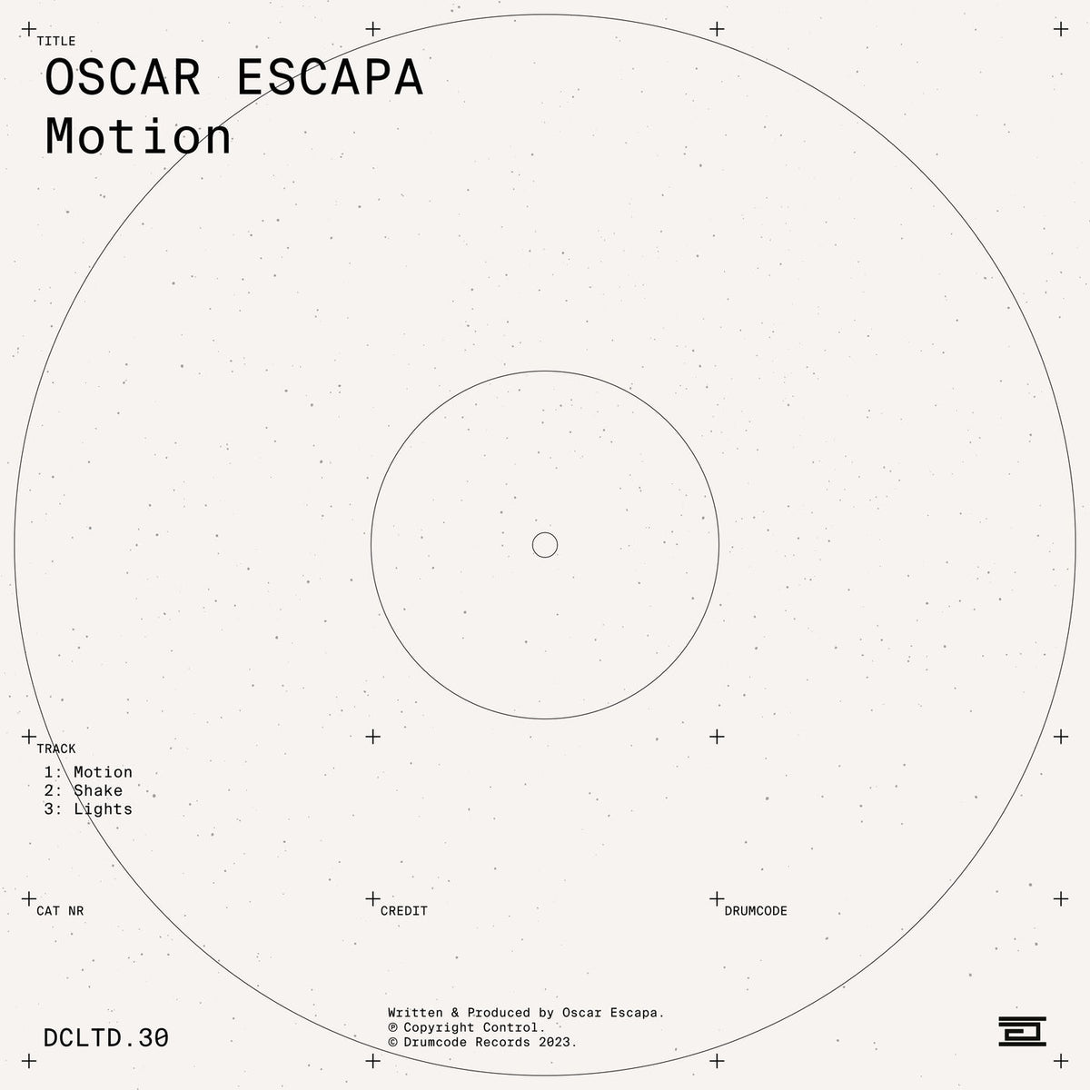 Oscar Escapa – Motion vinyl cover