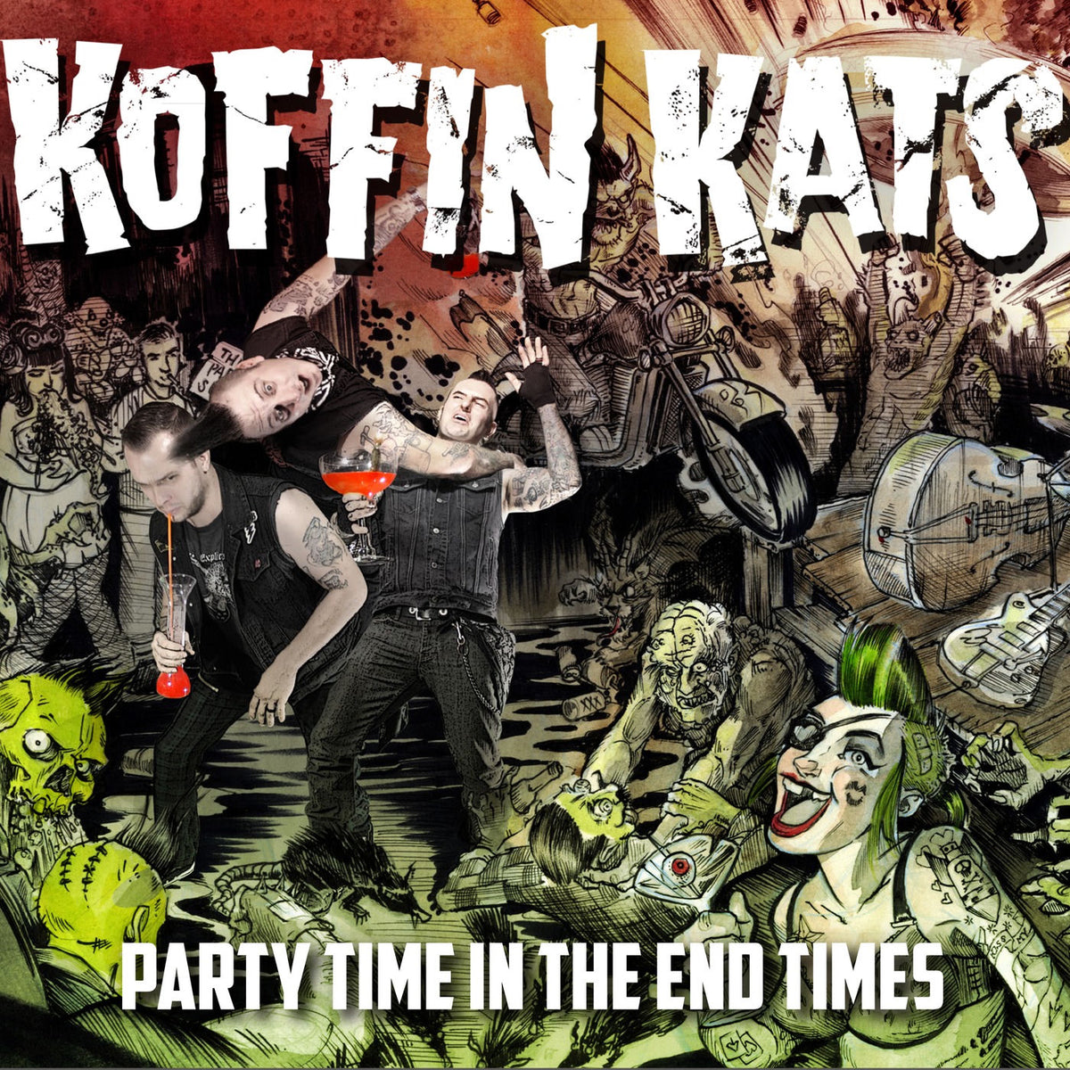 Koffin Kats – Party Time In The End ... vinyl record cover