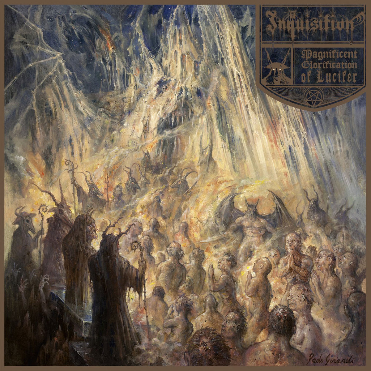 Inquisiton – Magnificent Glorification Of Lucifer (GOLD VINYL) vinyl record cover