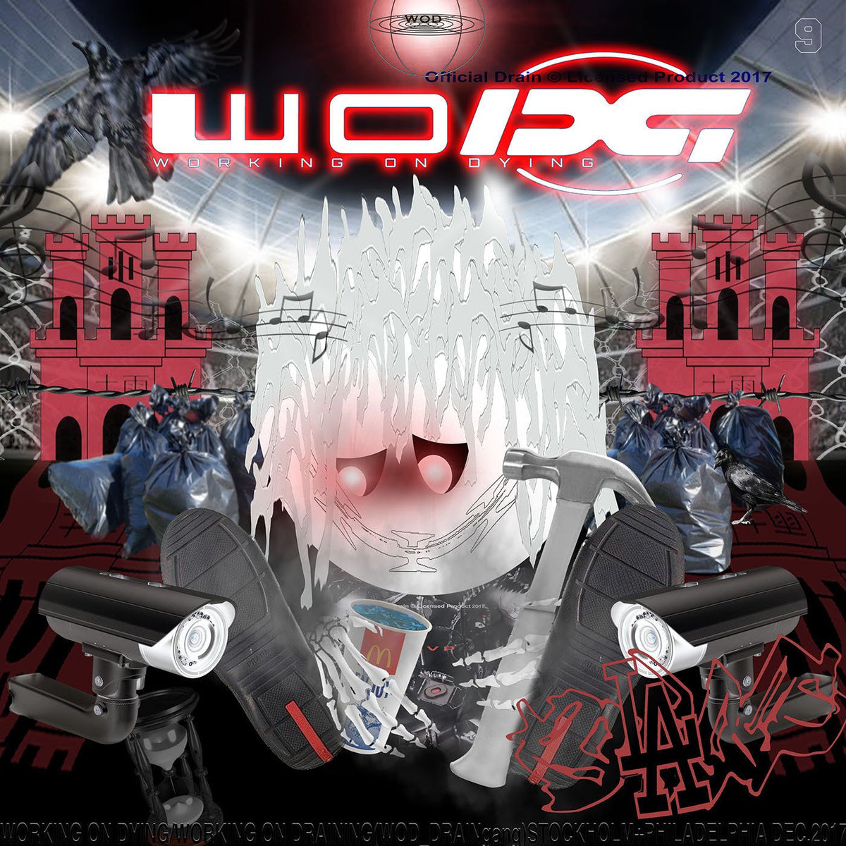 Bladee – Working On Dying vinyl record cover