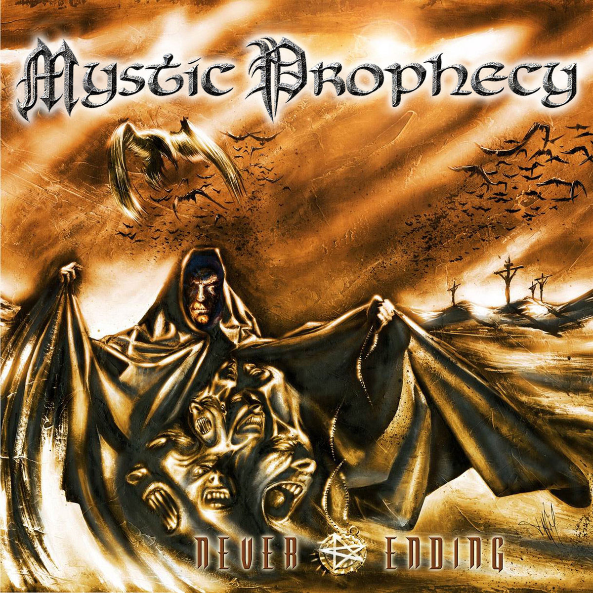 Mystic Prophecy – Never Ending vinyl record cover