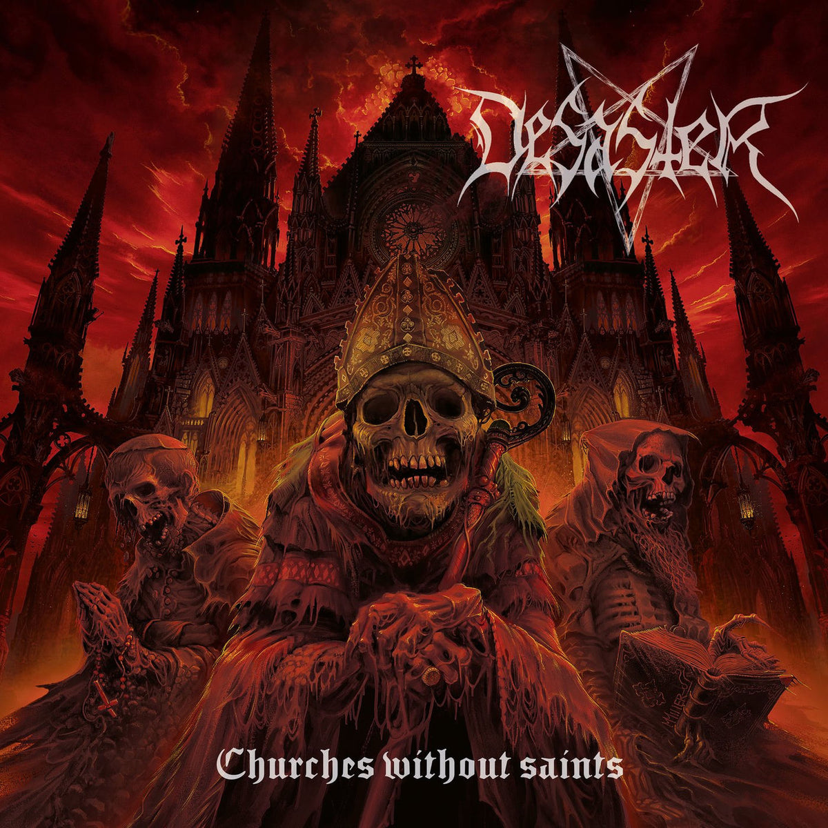 Desaster – Churches Without Saints vinyl record cover