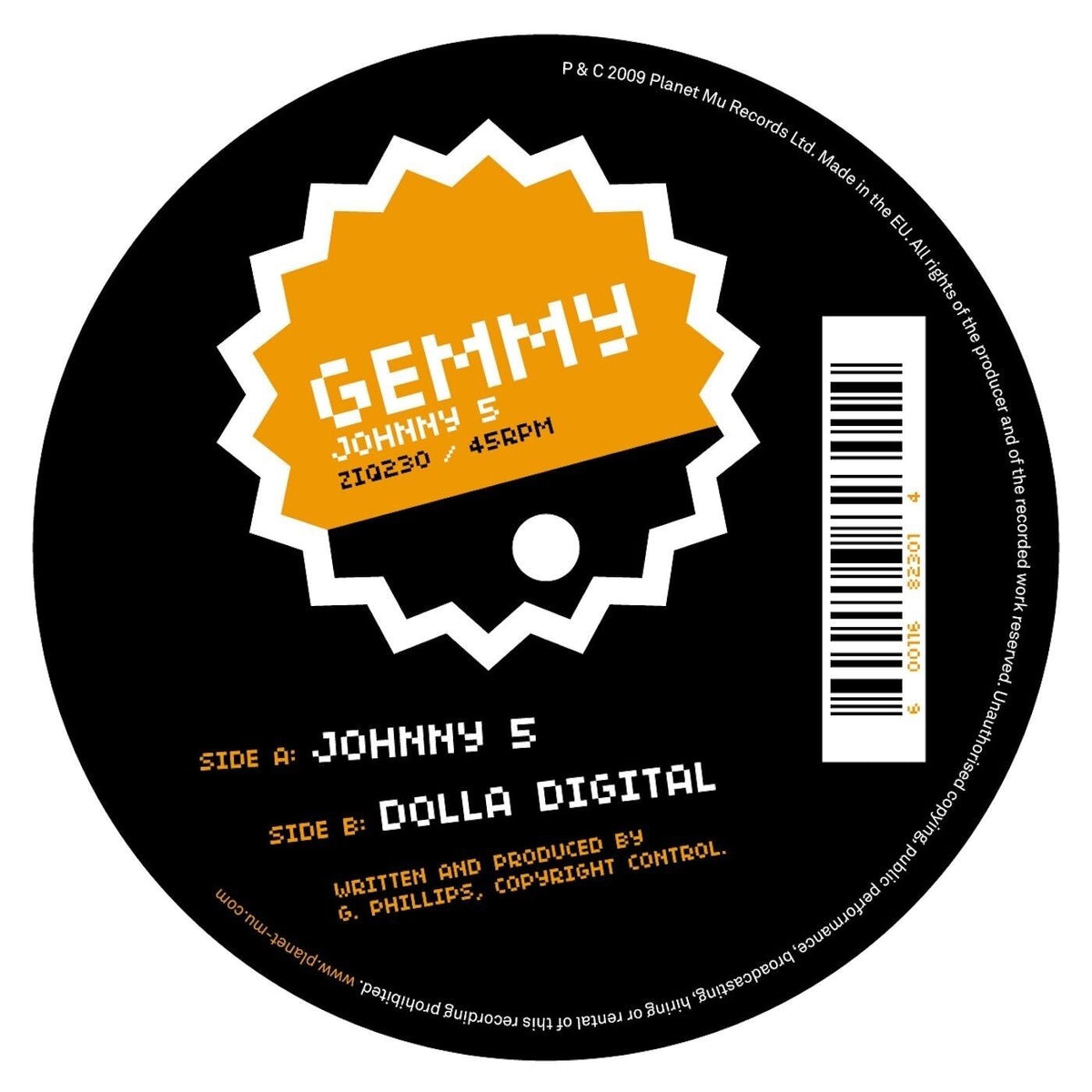 Gemmy – Johnny 5 vinyl cover
