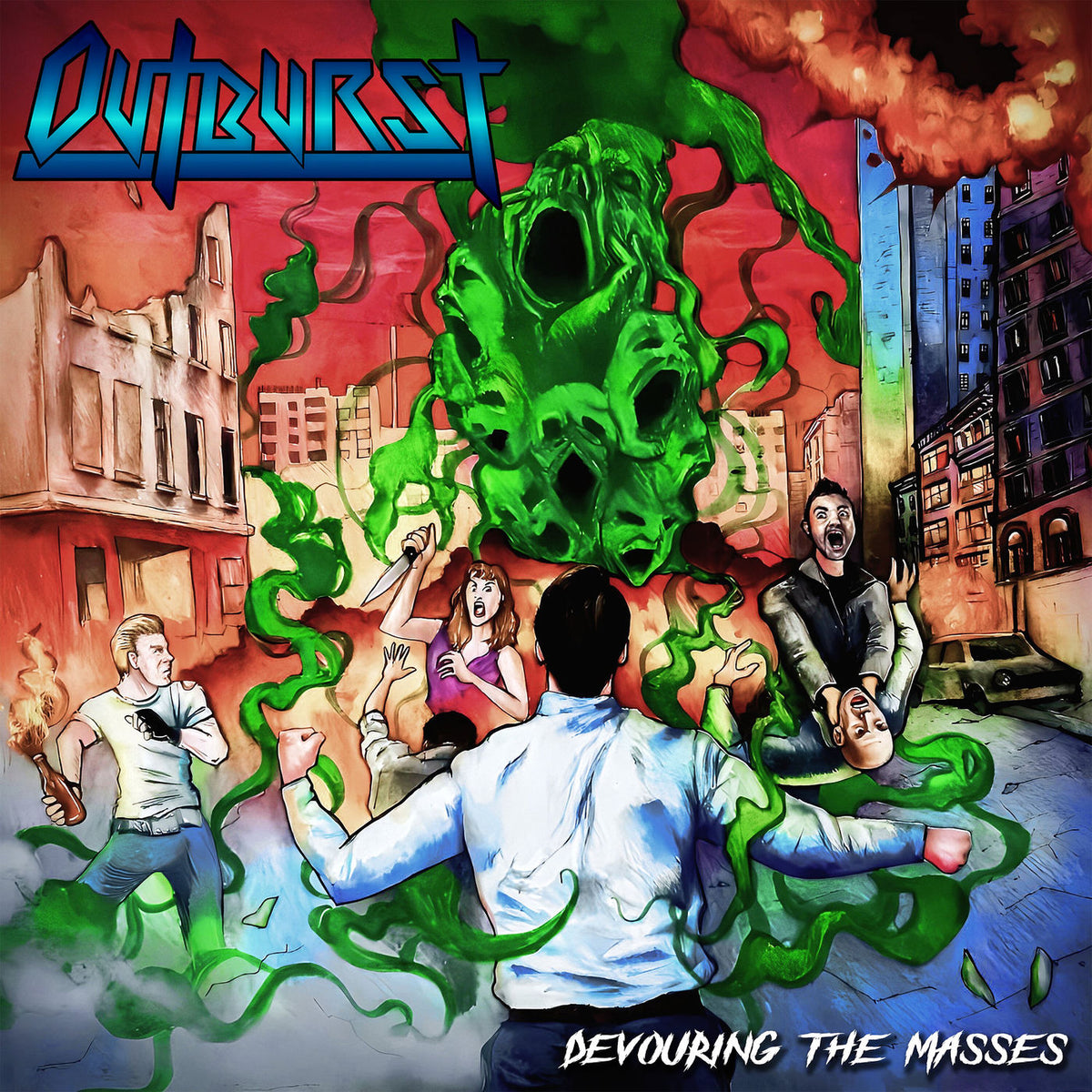 Outburst – Devouring The Masses vinyl record cover