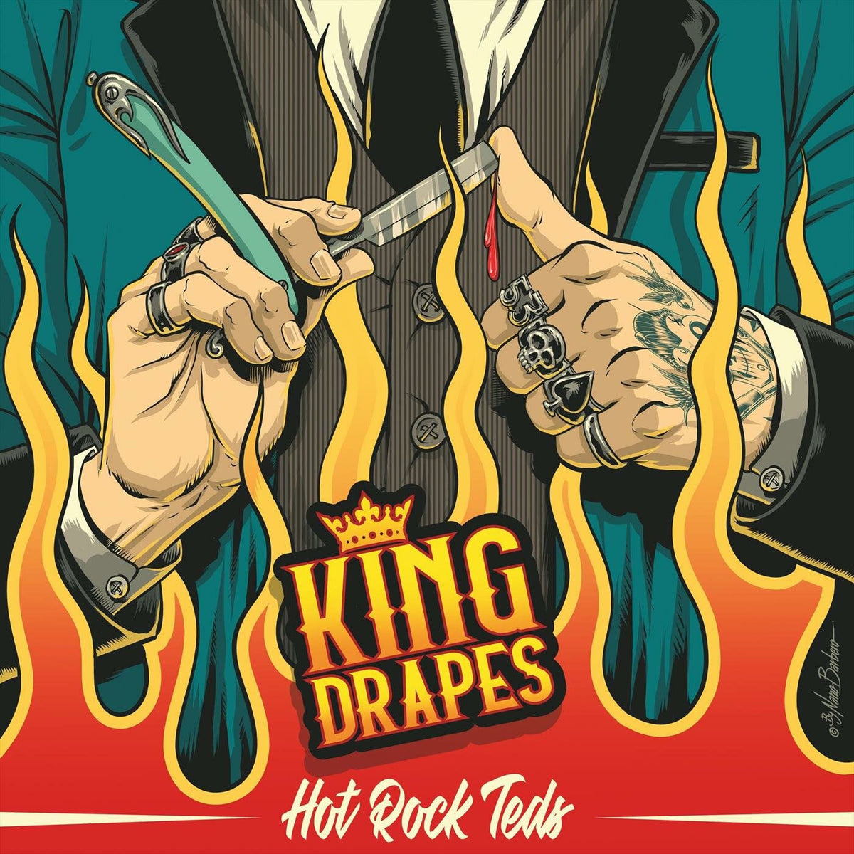King Drapes – Hot Rock Teds vinyl record cover