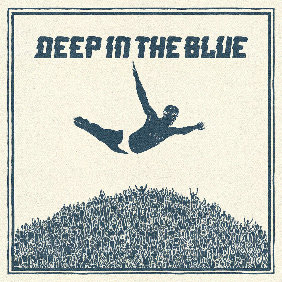 Tiny Moving Parts – Deep In The Blue - Milky Clear vinyl record cover
