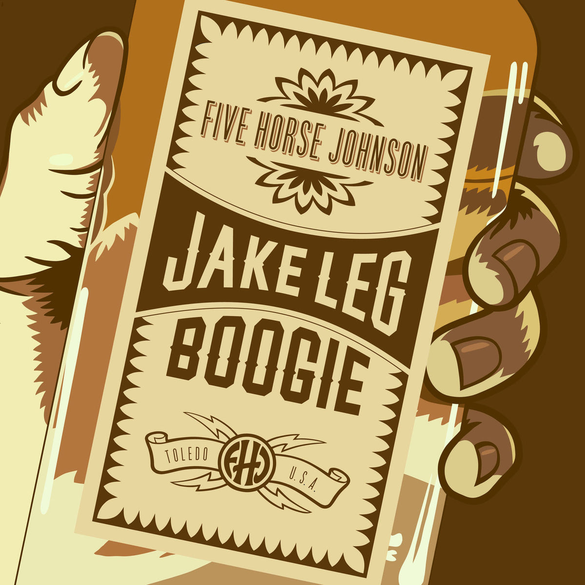 Five Horse Johnson – Jake Leg Boogie (CLEAR VINYL) vinyl record cover