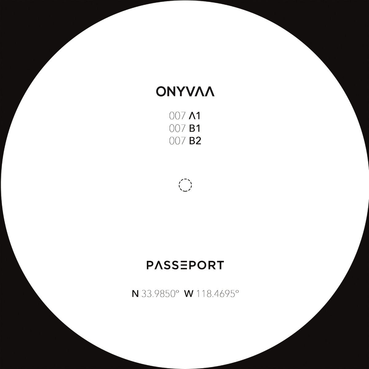 ONYVAA – Passeport007 vinyl cover