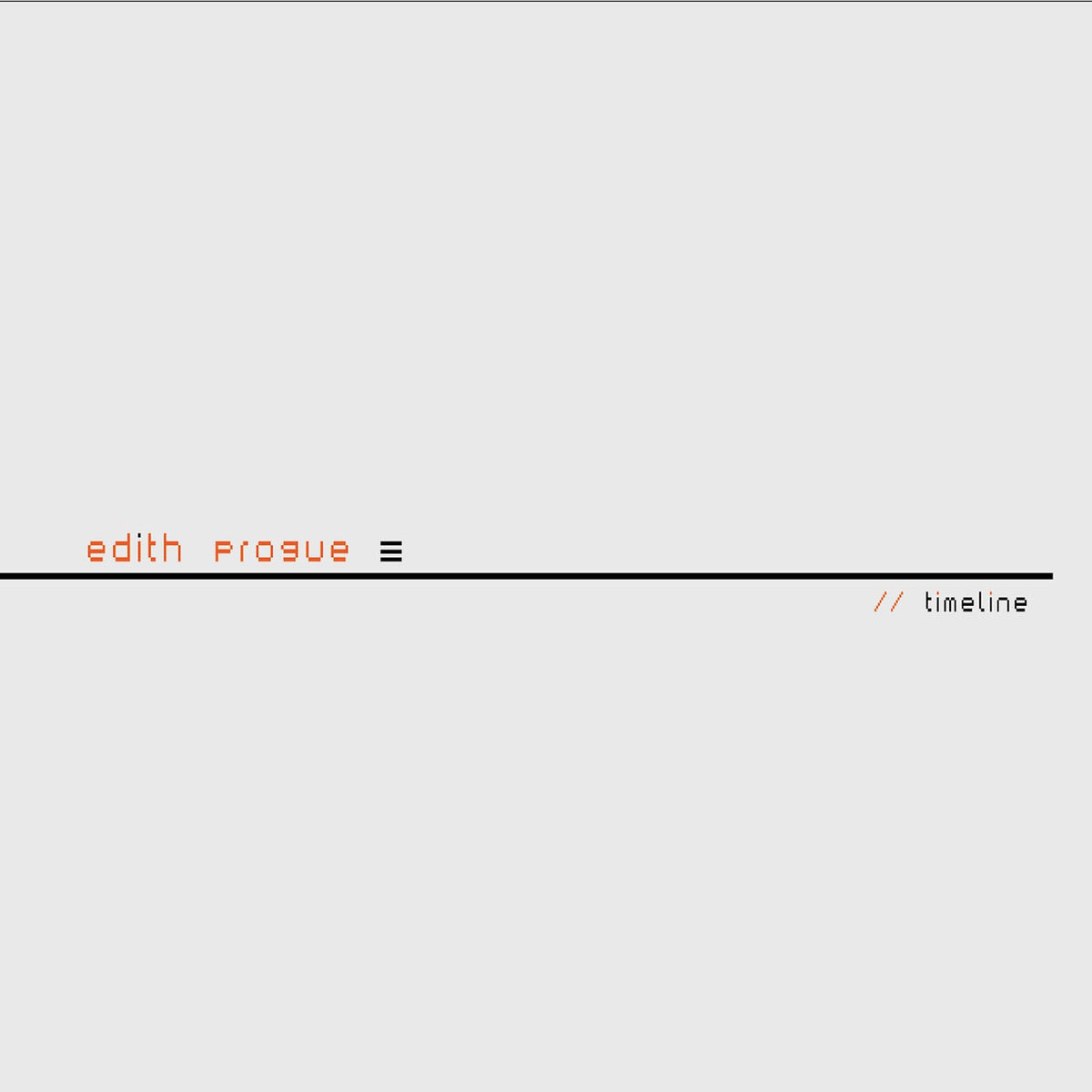 Edith Progue – Timeline vinyl record cover