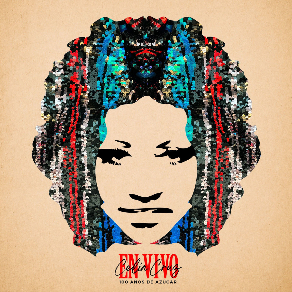 Celia Cruz – En Vivo - 100 Anos De Azucar vinyl record cover