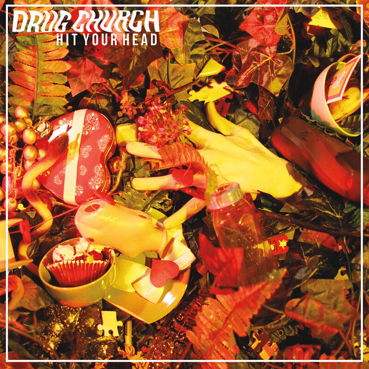 Drug Church – Hit Your Head (Baby Pink / Canary Yellow / Oxblood Quad Vinyl) (I vinyl record cover