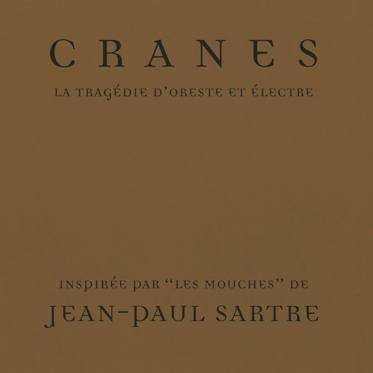 Cranes – La Tragedie D'Oreste Et Electre vinyl record cover