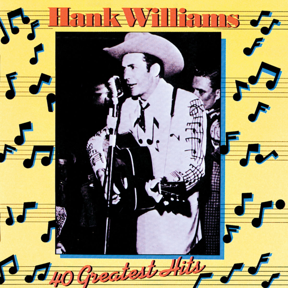 Hank Williams – 40 Greatest Hits vinyl record cover