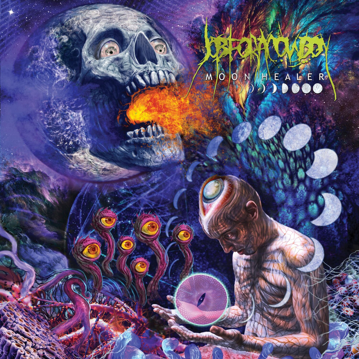 Job For A Cowboy – Moon Healer (Purple W/Black Smoke Vinyl) vinyl record cover