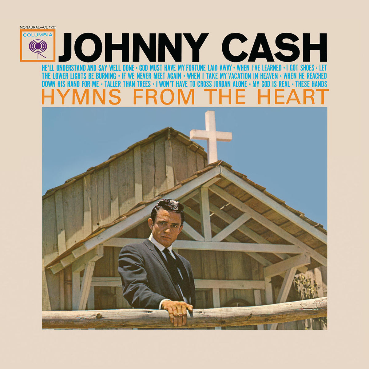 Johnny Cash – Hymns from the Heart vinyl record cover