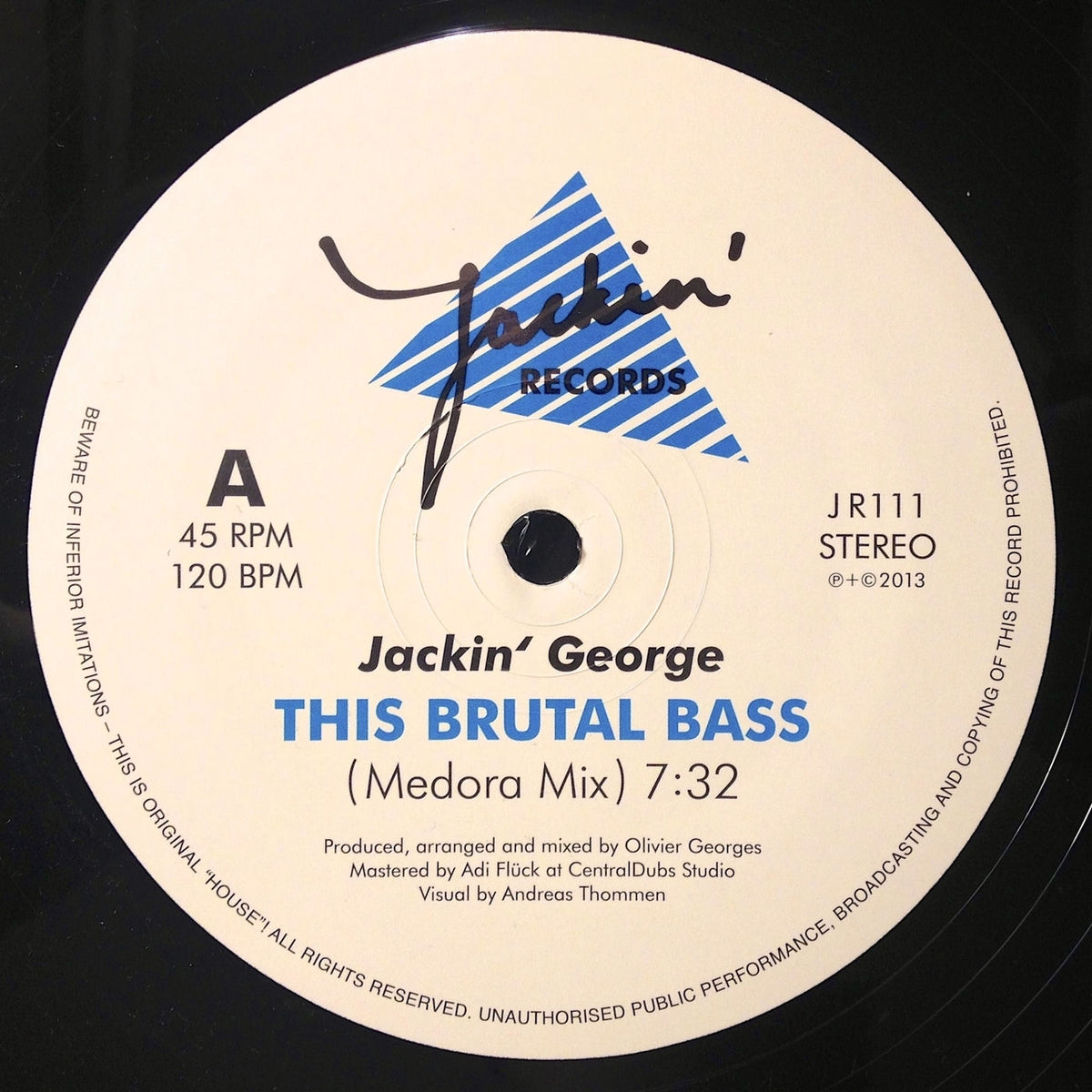 Jackin' George – This Brutal Bass vinyl cover