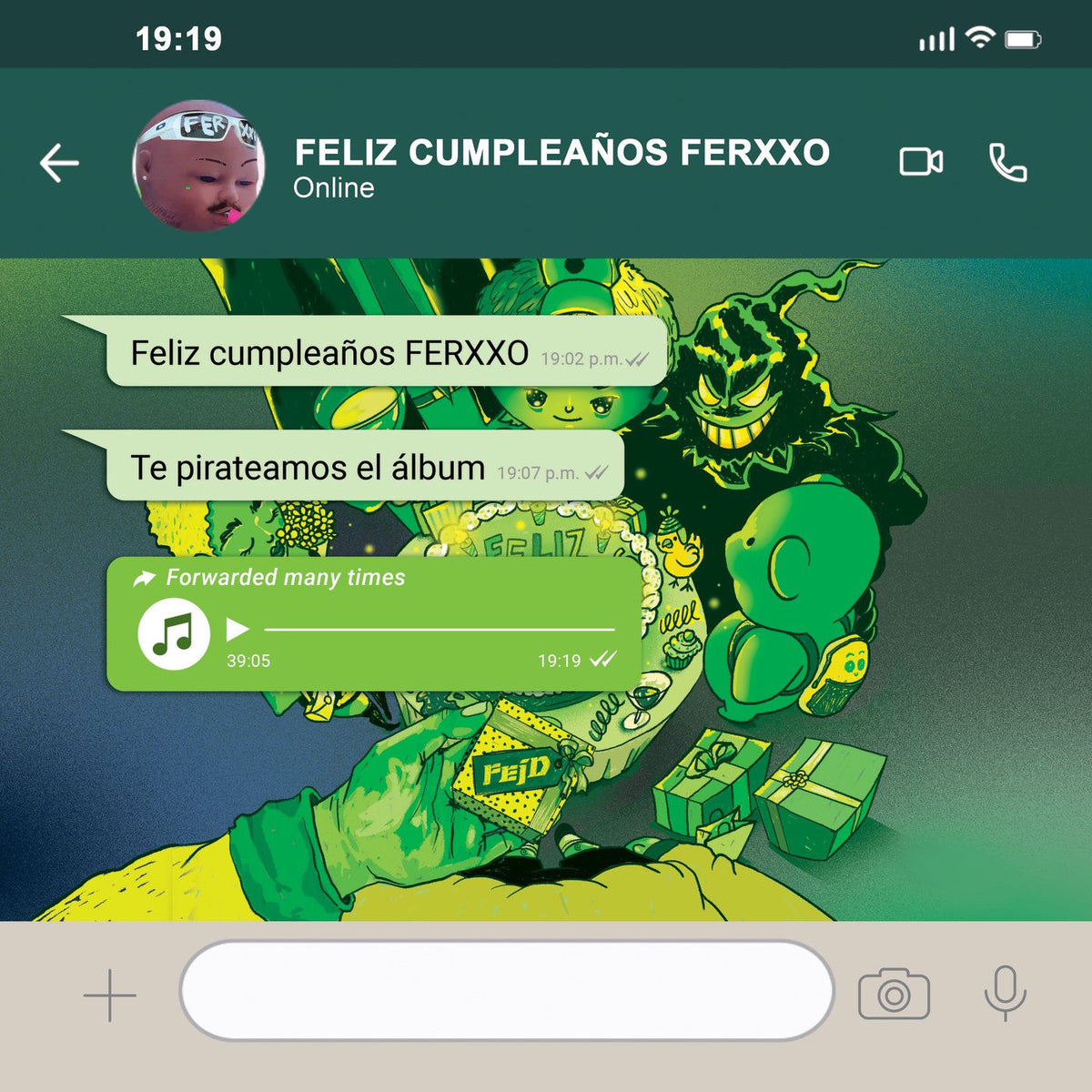 FEID – Feliz Cumpleanos Ferxxo Te Pirateamos El Album vinyl record cover