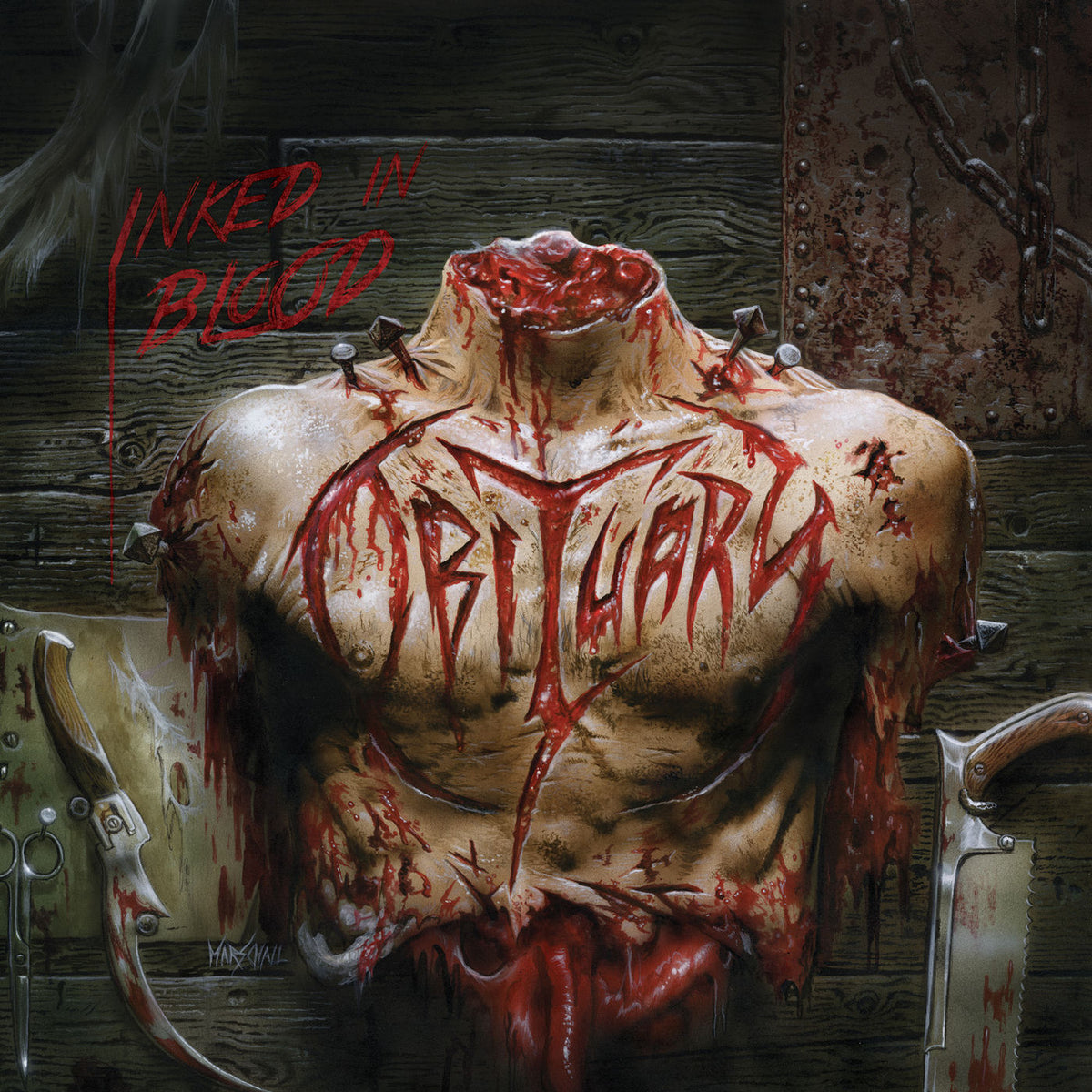 Obituary – Inked in Blood vinyl record cover