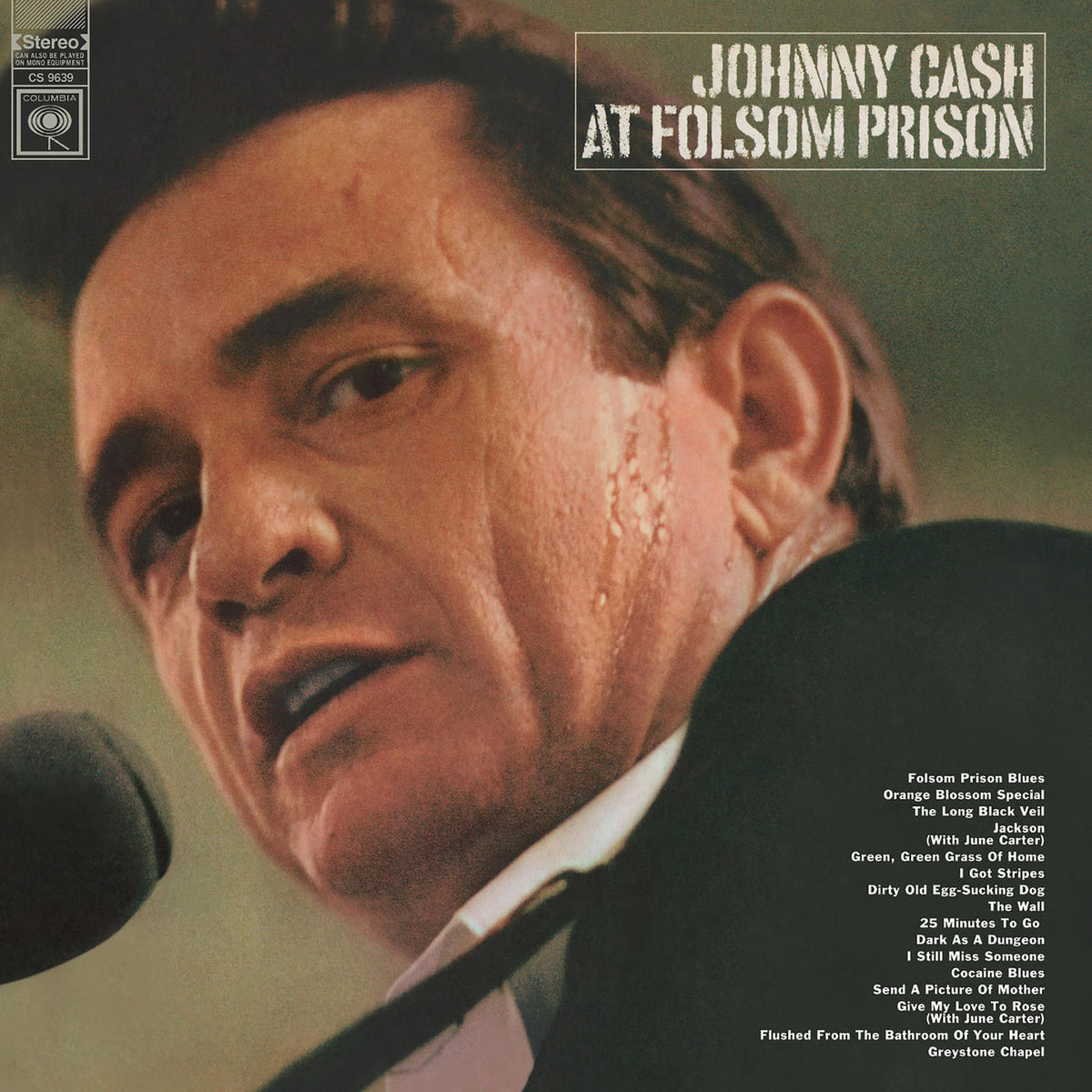 Johnny Cash – At Folsom Prison vinyl record cover