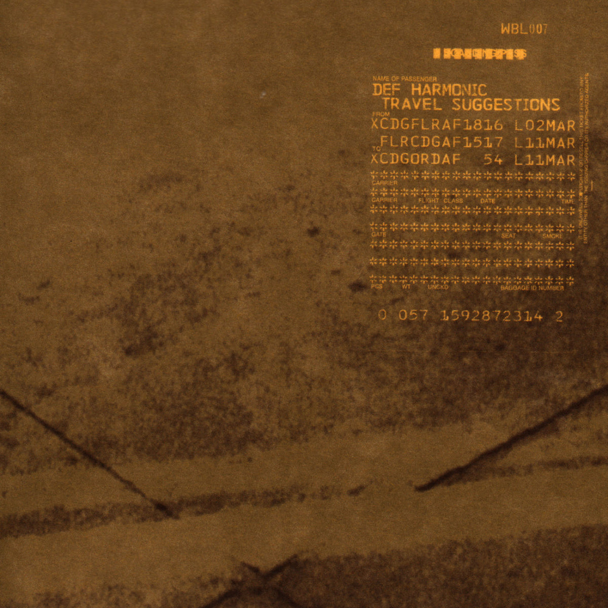 Def Harmonic – Travel Suggestions vinyl cover