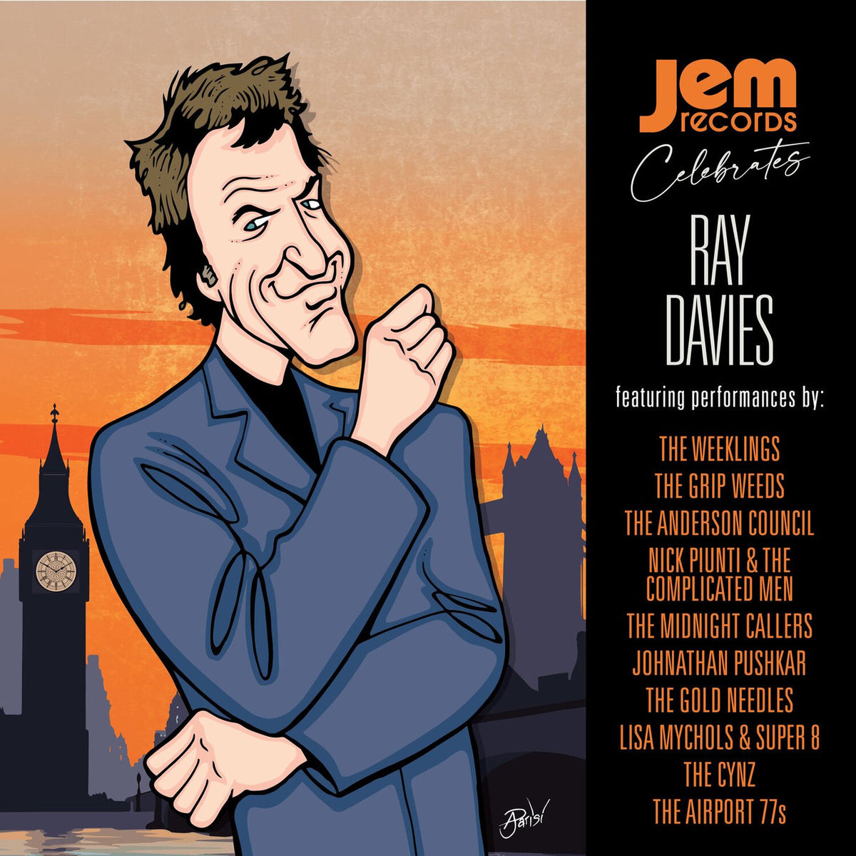 Various Artists – Jem Records Celebrates Ray Davies vinyl record cover