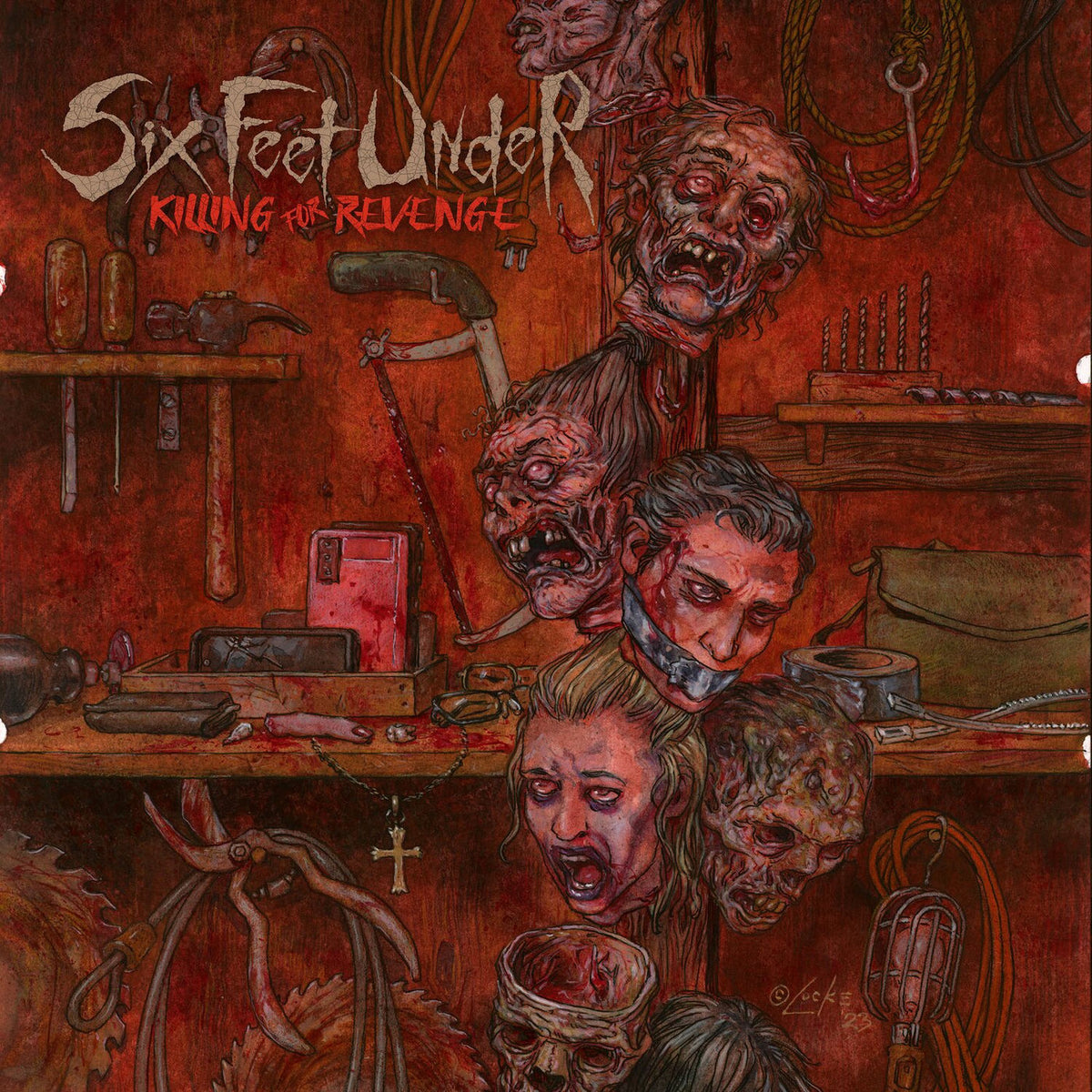 Six Feet Under – Killing For Revenge (Bloodshot Vinyl) vinyl record cover
