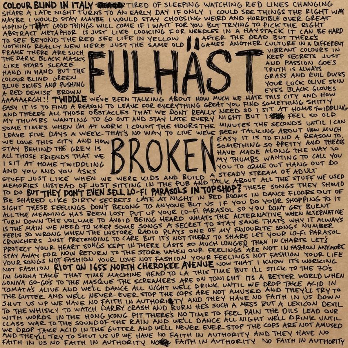 Fulhäst – Broken vinyl cover