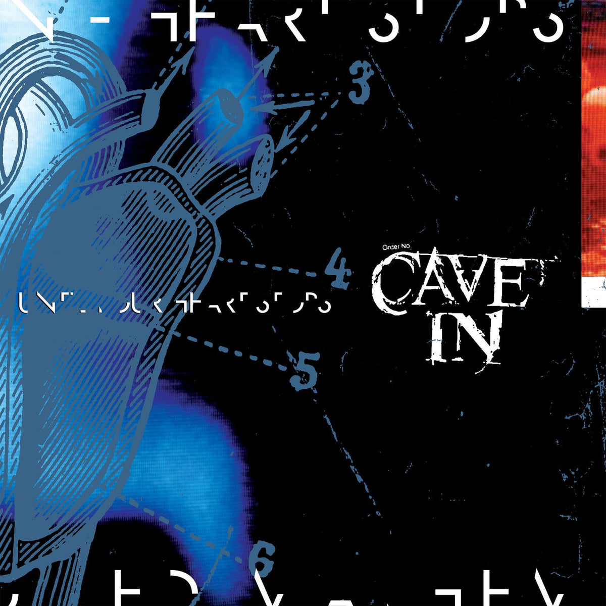 Cave In – Until Your Heart Stops (White W/Blue Custom Splatter Edition) (Coloured Vinyl / 2LP) vinyl record cover