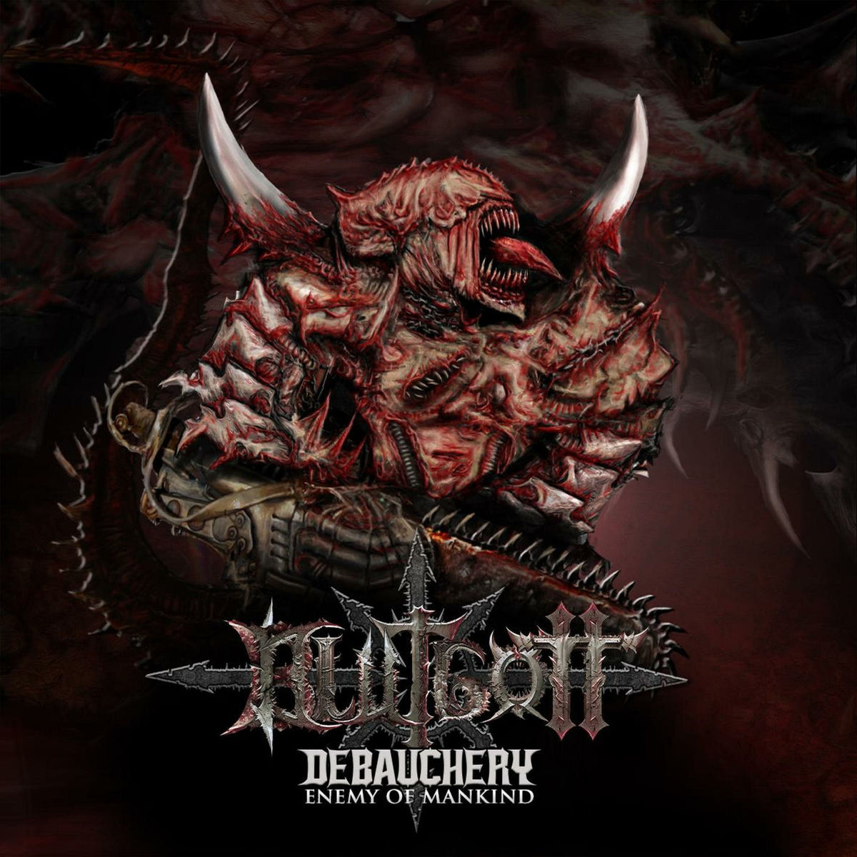 Blutgott – Enemy of Mankind (Debauchery Version) vinyl record cover