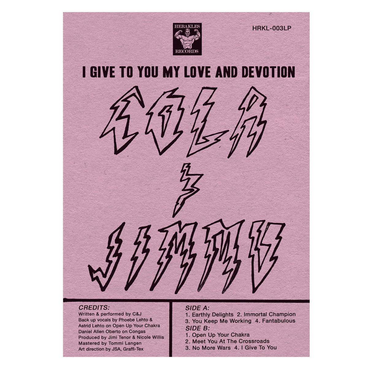 Cola – I Give to You My Love and Devotion (feat. Nicole Willis & Jimi Tenor) vinyl cover