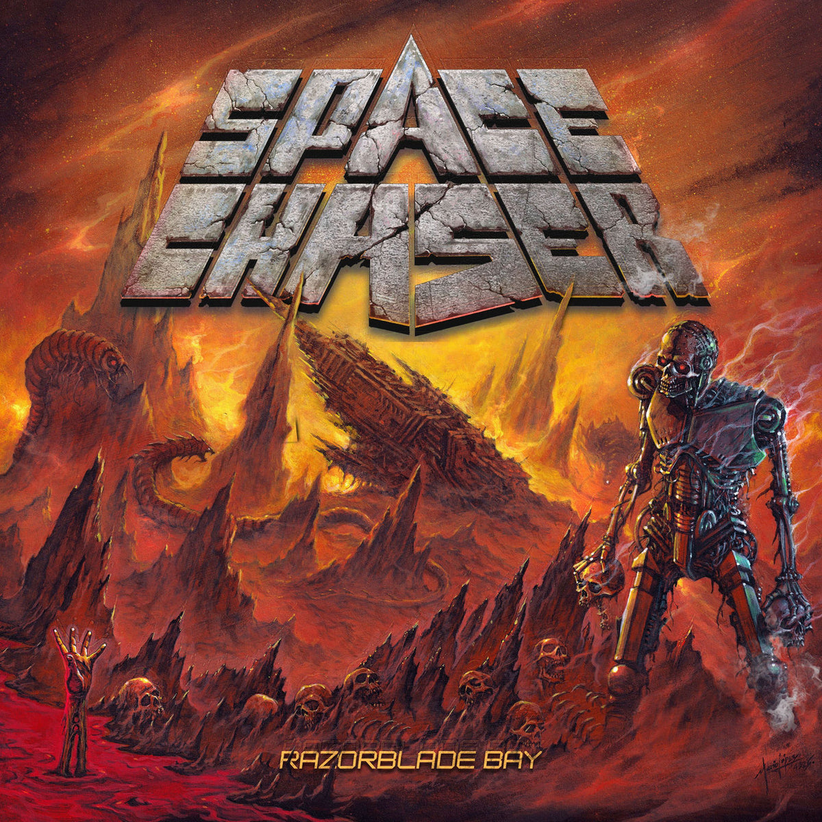 Space Chaser – Razorblade bay vinyl record cover