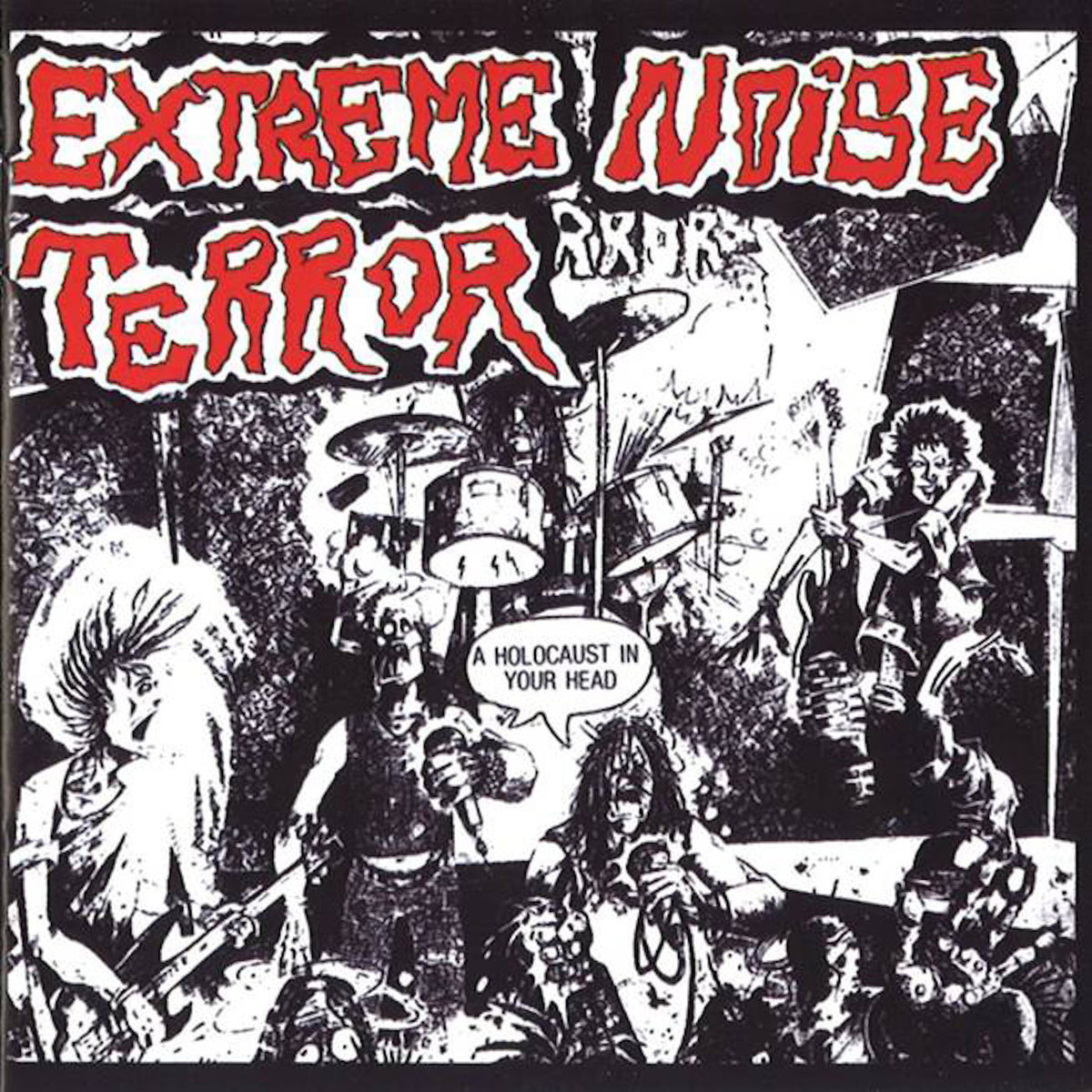 Extreme Noise Terror – A Holocaust in Your Head vinyl record cover