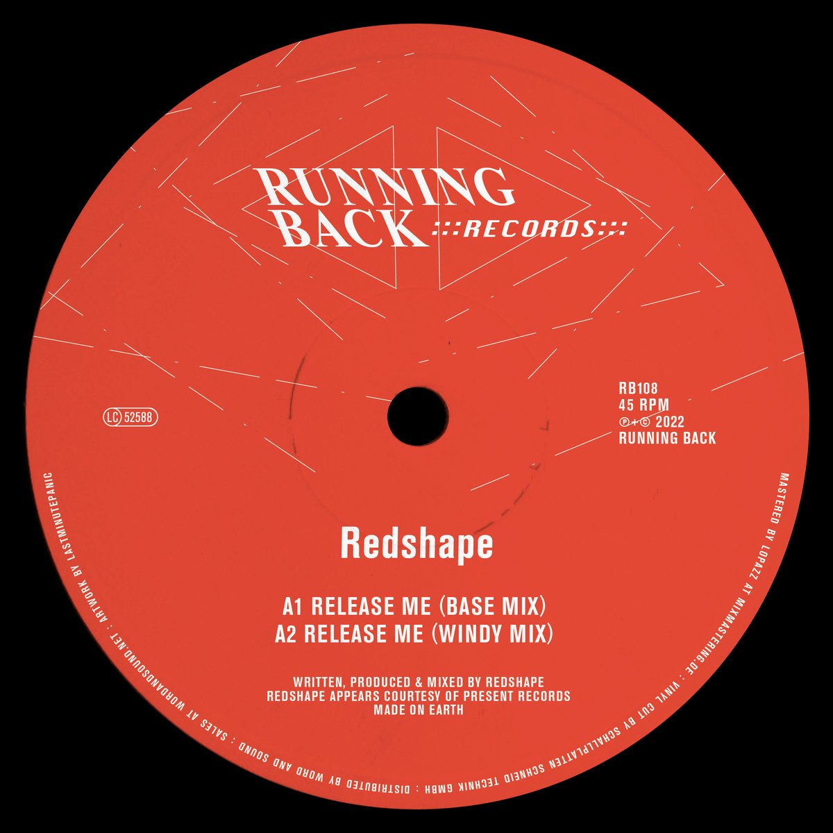 Redshape – Release Me vinyl cover