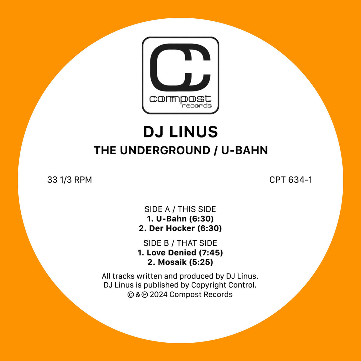 DJ Linus – The Underground / U-Bahn vinyl cover
