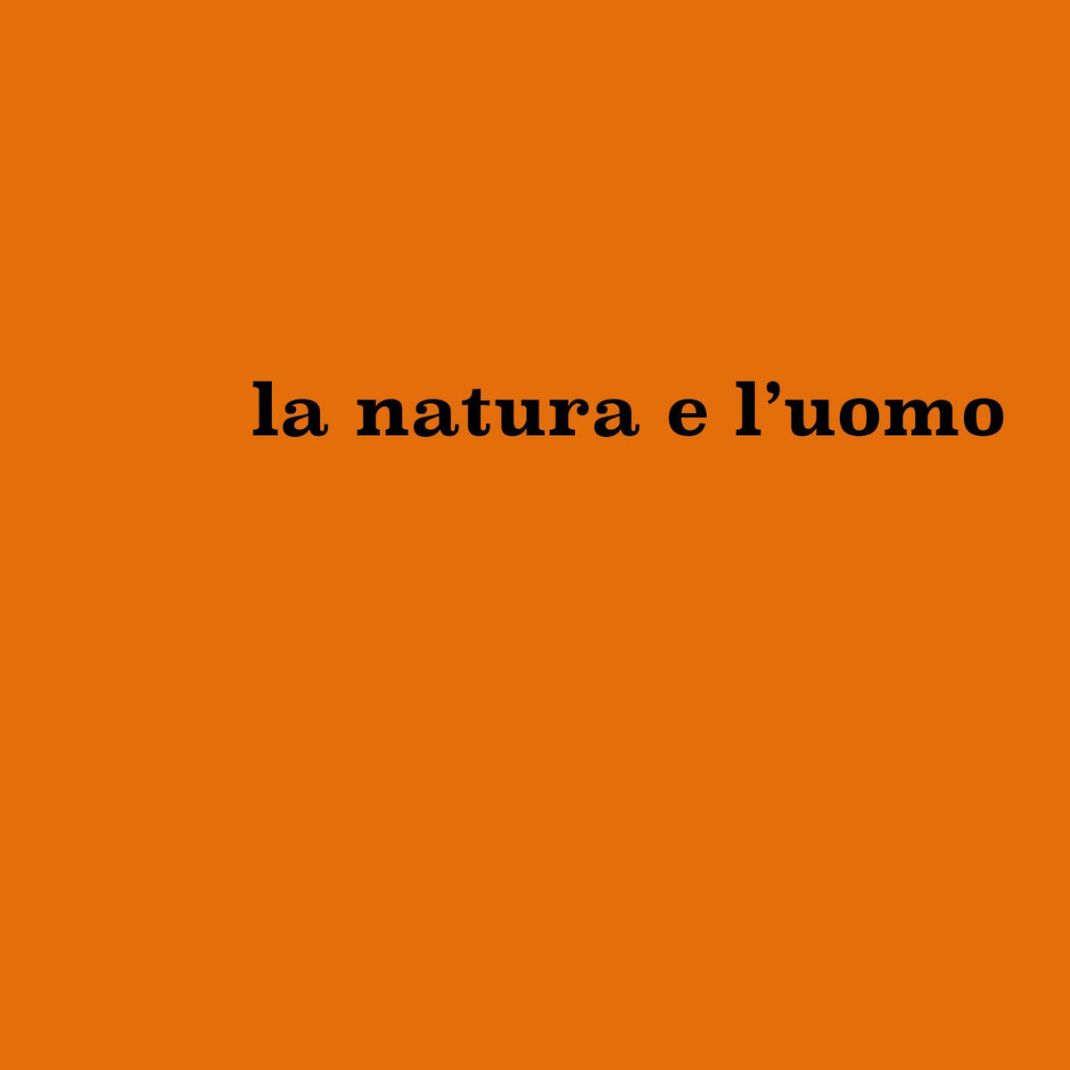 Various Artists – La Natura E L'Uomo vinyl record cover